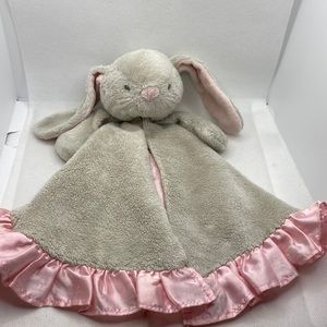 Baby Ganz Brighton Mini Blankie Grey Bunny Lovey Snuggler Security Blanket